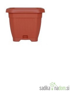 Posuda za cvijeće PVC Octagon terakota s postoljem