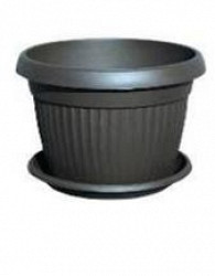Posuda za cvijeće PVC Mediteran antracit