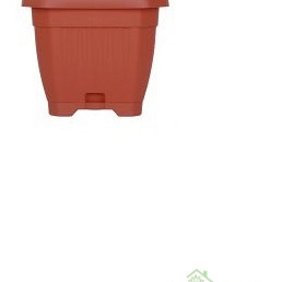 Posuda za cvijeće PVC Octagon terakota s postoljem